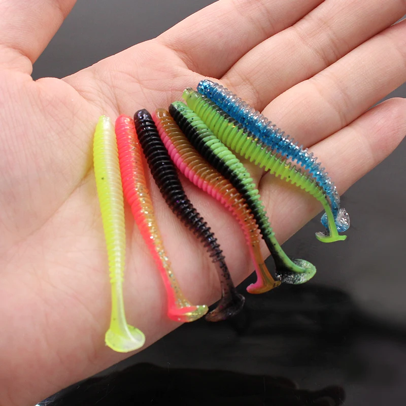 

10pcs 6cm/0.9g Promotion!Troll bait carp Bionic Lure ice fishing Tackle soft floating silicone Verses for Sea fishing lure