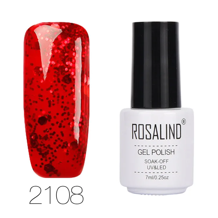 ROSALIND гель 1S 7 мл Алмазная цветная серия Гель-лак для ногтей отмачивающиеся гель-лаки для наращивания ногтей Полировка Дизайн Маникюр - Цвет: 2108