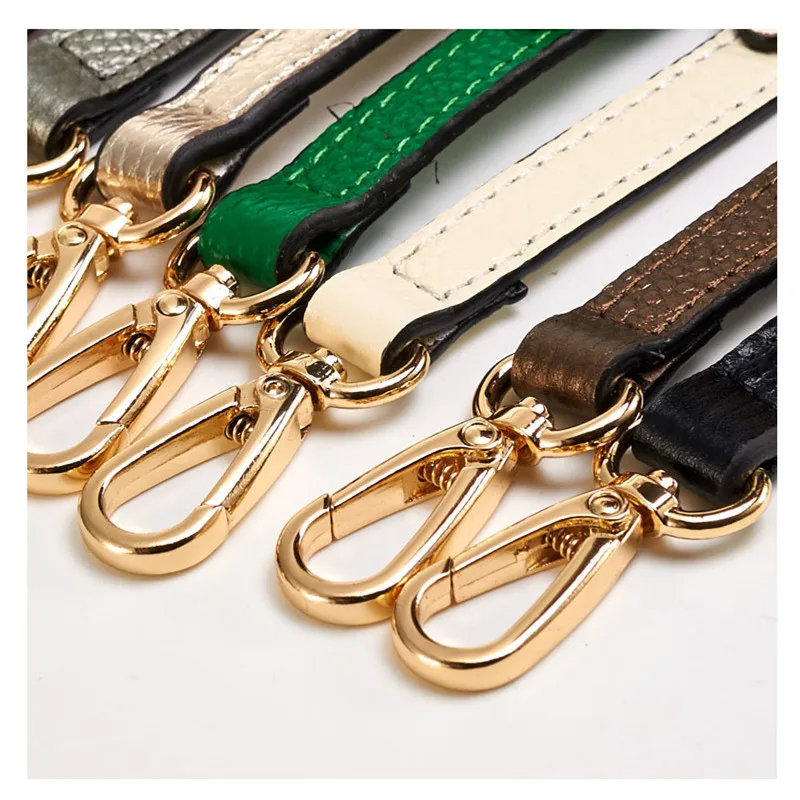 Slim Long Bag Strap Genuine Leather Crossbody Bag Shoulder Strap Litchi Pattern Belt Original Leather Handbag Parts Accessories