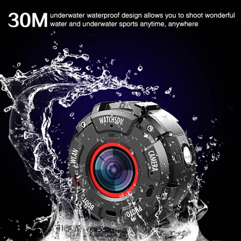1080P водонепроницаемый автомобильный видеорегистратор носимая и съемная Смарт Спортивная камера Часы камера приложение Wifi Магнитная база охотничья камера
