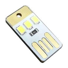 2pcs One-sided Pocket Card Lamp Bulb Tarjeta de bolsillo Lampara Bombilla Led Keychain Mini LED Night Light Portable USB Power