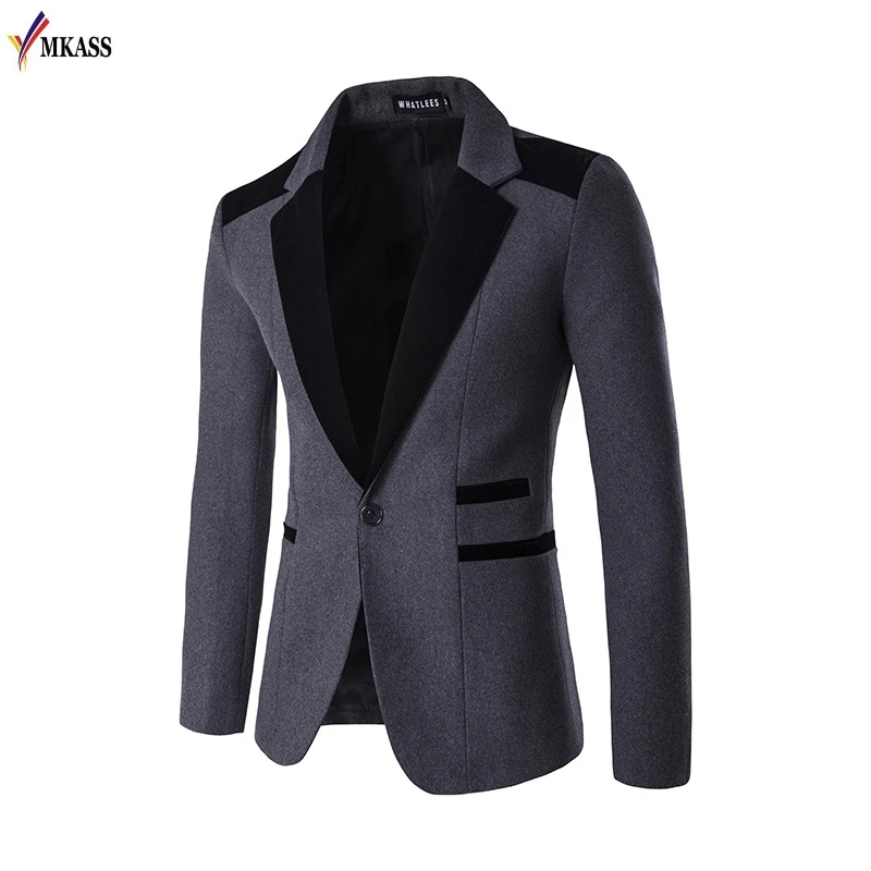 2017 New Arrival Brand-Clothing Masculine Blazer Men Fashion Solid Color Male Suits Casual Suit Blazer Male blazer homme