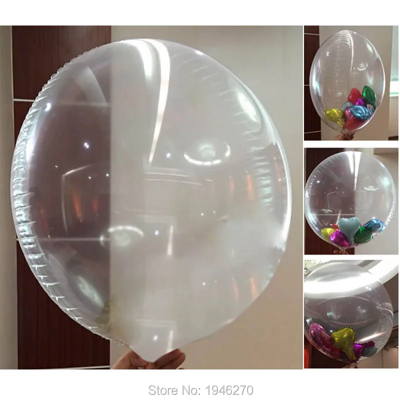 24inch transparent /clear round balloons Helium inflatable DIY gift