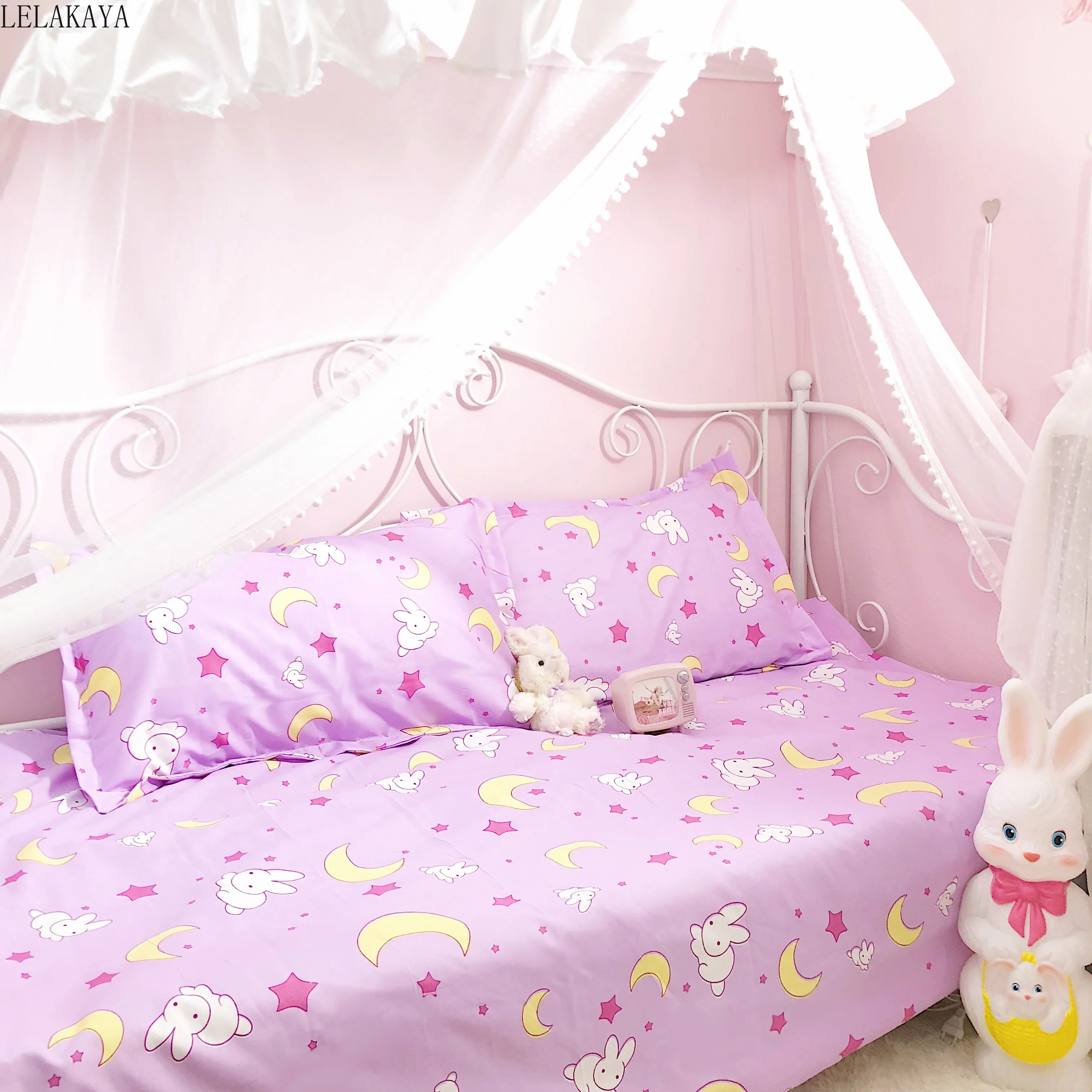 Sailor Moon Anime Cartoon Plush Bed Sheets Quilt Cover Pillowcase
