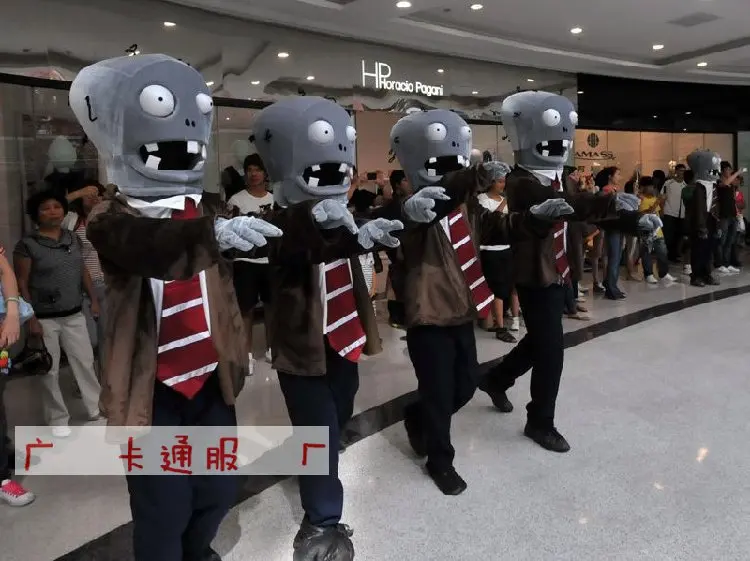 Game Plant Vs Zombies Fancy Dress PeaShooter Mascot Cosplay Costumes