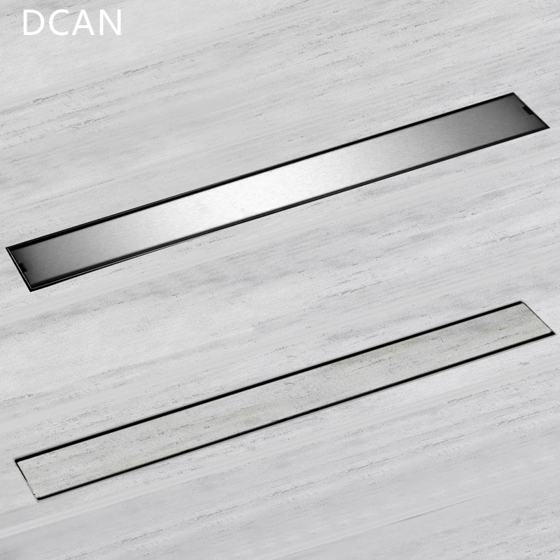 tipo de Desodorização de Aço Dreno de Assoalho da Porta Sus304 do Dreno do Chuveiro da Fileira Inoxidável Lateral Linear 100cm 120cm 60cm 80cm