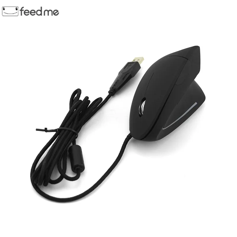 

5th-Gen Wired Vertical Mouse Ergonomic LED Backlit Light 3200DPI Wrist Rest Protect Game Mice For Computer PC Laptop