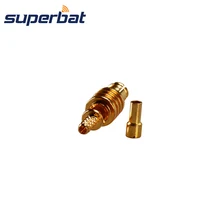 Superbat РЧ коаксиальный MCX штекер обжимной для 1,13 мм кабель прямой РЧ разъем позолоченный