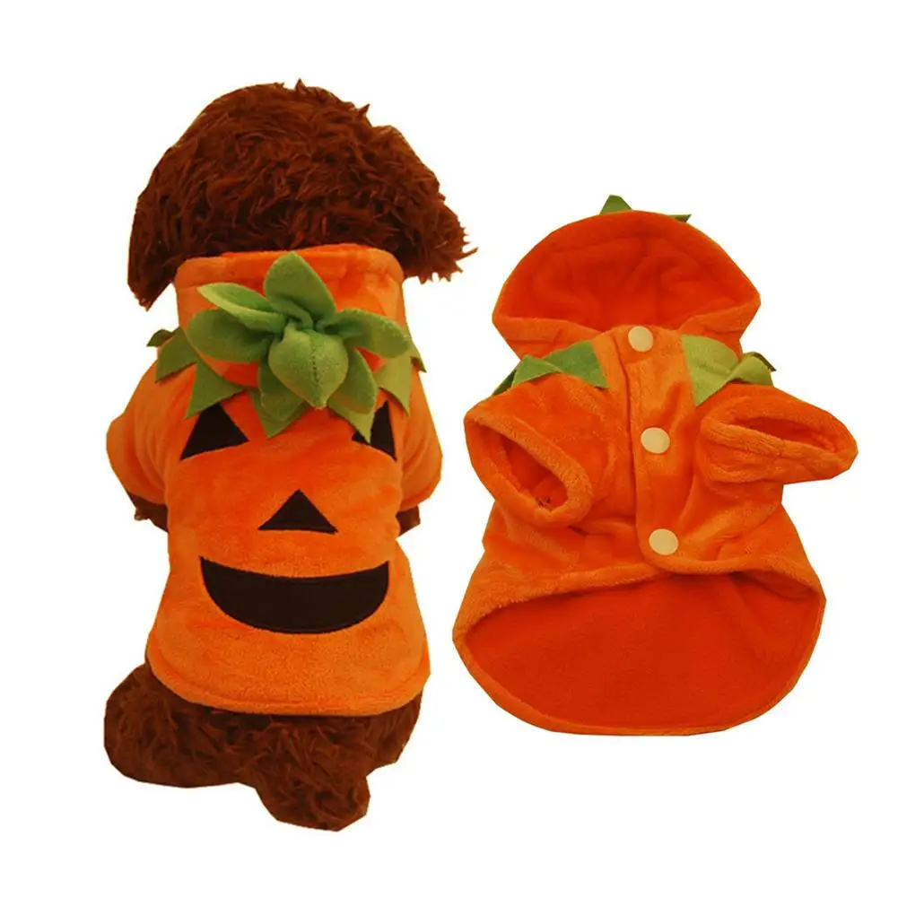 

Cute Pumpkin Warm Pet Dog Cat Puppy Hoodie Halloween Costume Winter Clothes