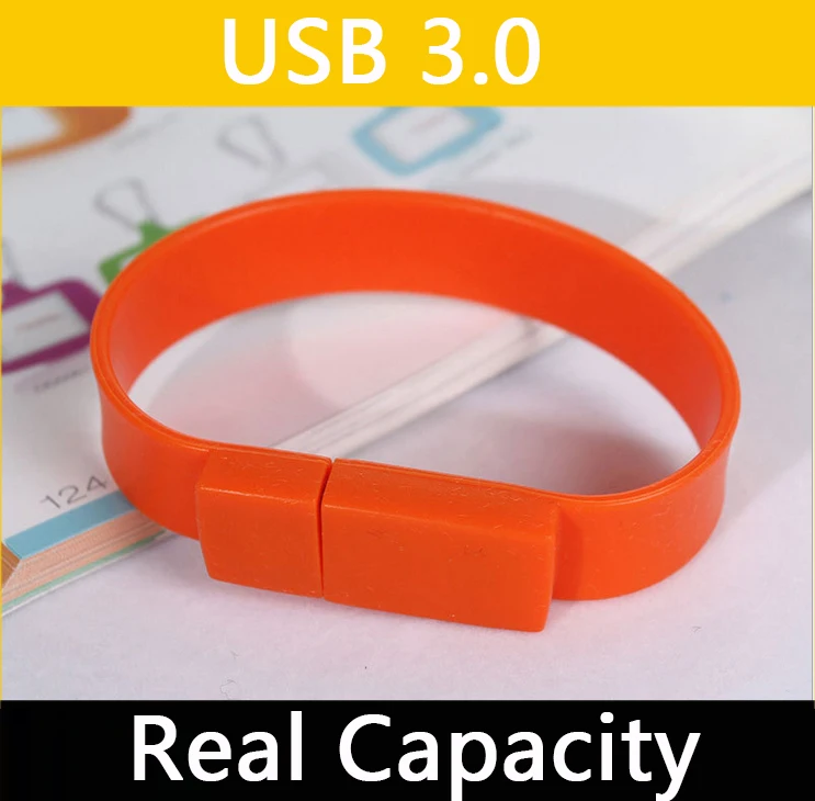 Браслет наручный ремешок 32 Гб 64 16 USB 3 0 реальная емкость флэш-накопитель 512