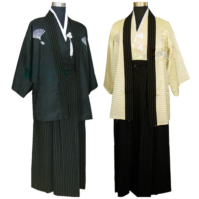 

New models National Clothing Costumes of Traditional Japanese Samurai Men's Kimono Costumes Stage Polyester Performance Adult