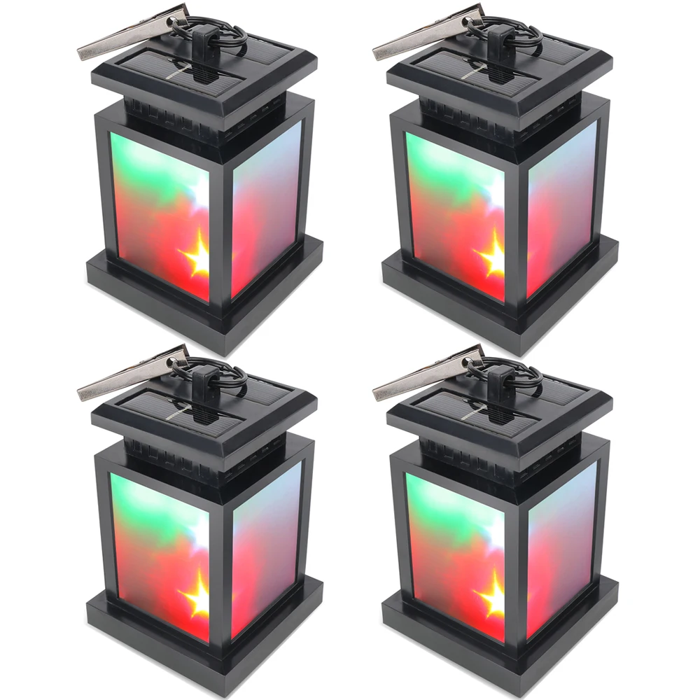 (4pcs/Lot) Colorful Outdoor Solar Power Twinkle LED Candle Light Yard