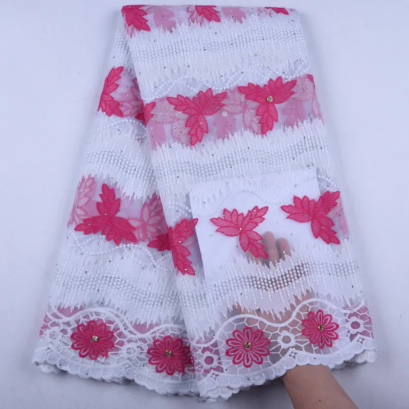 Нигерийские тюлевые сетчатые кружевные ткани с бисером для вечерние высококачественные гипюровые французские кружевные ткани с камнями для вечерних платьев 1561B
