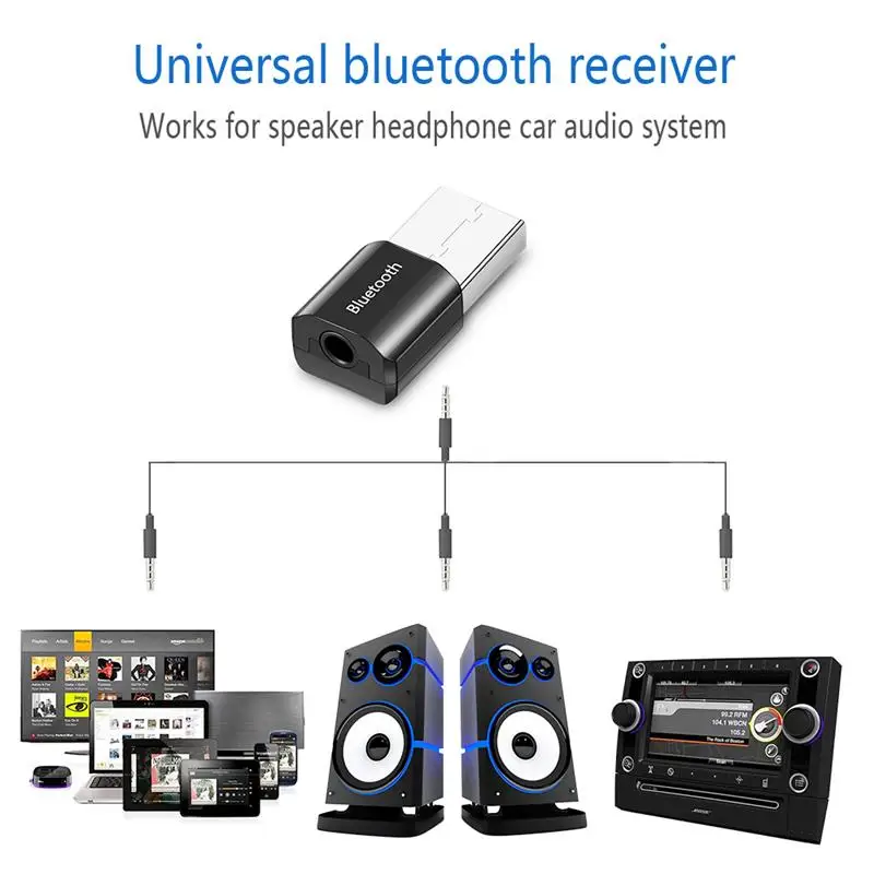 Мини Bluetooth аудио AUX Автомобильный приемник адаптер 3,5 мм ...