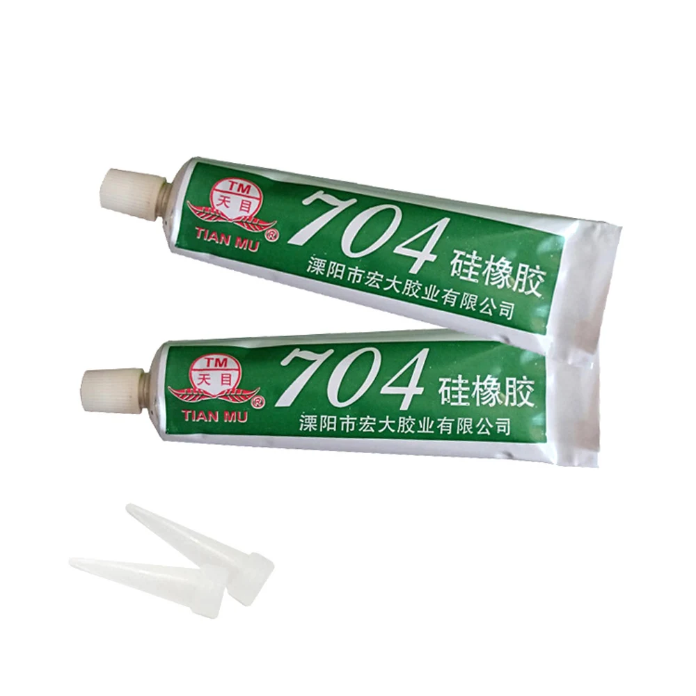 2pcs 704 Black Waterproof Insulation High Temperature Resistant Silicone Fixed font b Electronic b font Components