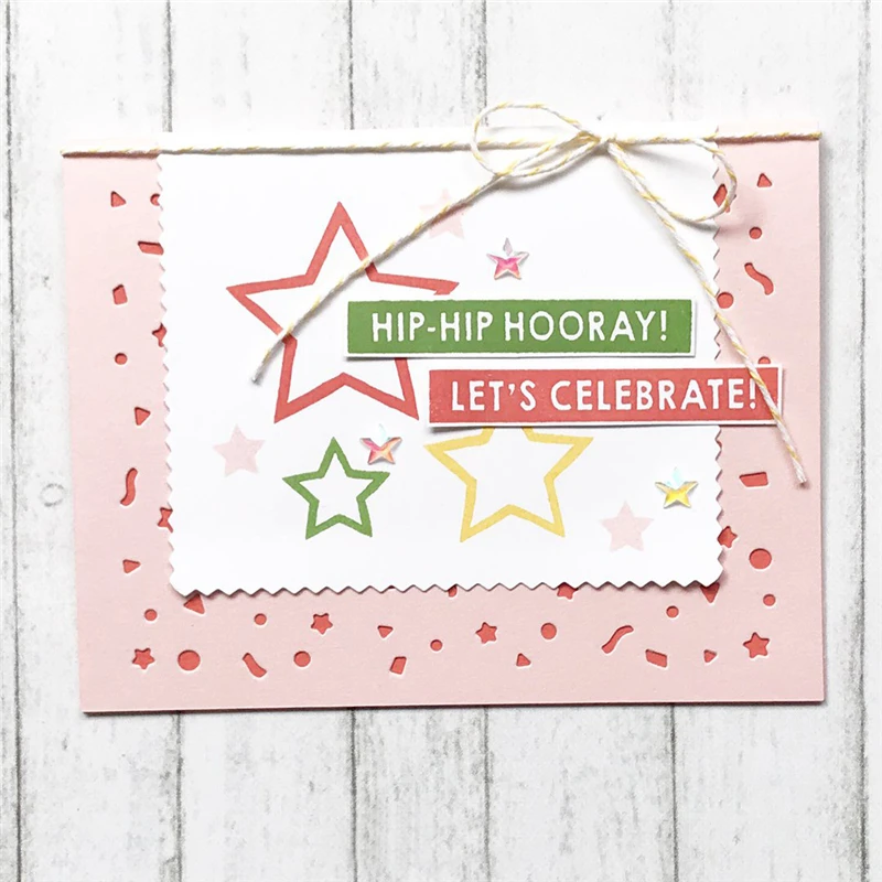 

DiyArts 2018 New Confetti Card Dies Metal Cutting Dies Frame Die 9.5*12.1cm for Scrapbooking Card Making Backdrop Diecuts