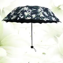 Кружевной зонтик с оборками, складной, с листьями лотоса, принцесса, купол, зонтик от Солнца/дождя для женщин 7,3