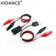 USB крокодил провода Крокодил Зажимы Мужской Женский к USB тестер детектор Напряжение метр мощность амперметра измеритель мощности монитор и т. д