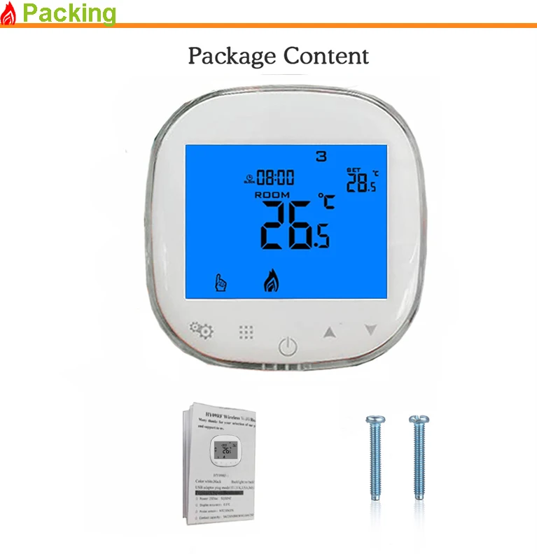 

Digital Room Gas Boiler Under Floor Heating Thermostat 5A Boiler thermostat