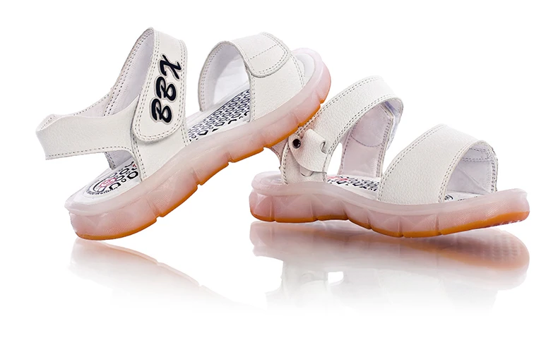 Sandálias para Meninos e Meninas Sapatos de Praia Unclejerry Recarregável Crianças Verão Sandálias Brilhantes Sapatos Princesa Luz Led Usb 40 meninas usb recarregável sapatos de praia crianças