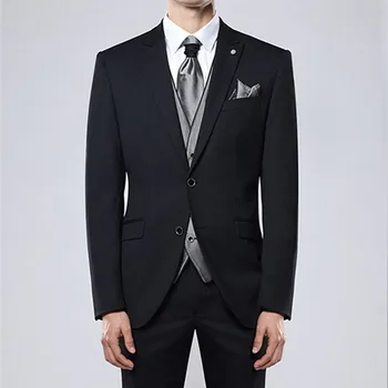 

Mucielee Terno Masculino Blazer costume homme 2017 Cheap Men Prom Suit Wedding Suits For Men 3 Pieces mens (jacket+pants+Vest)