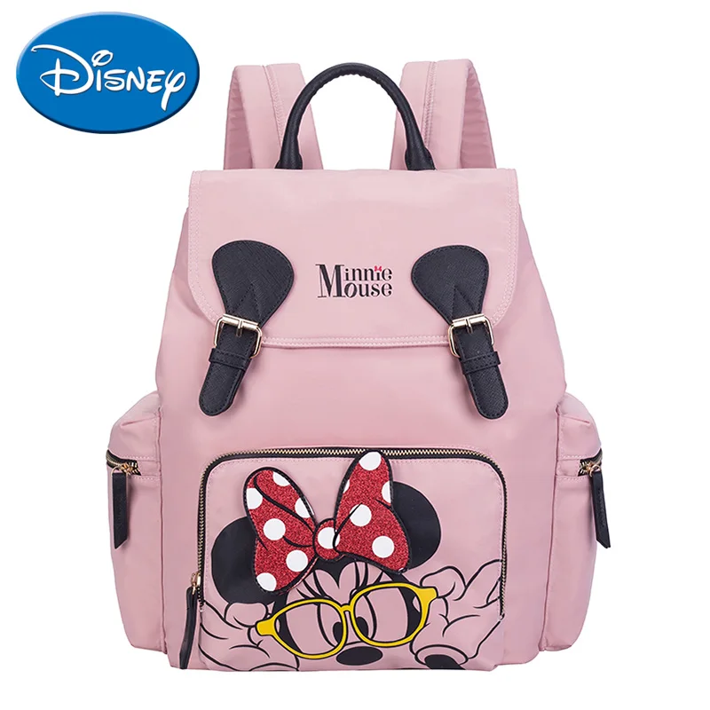 Disney пеленки мешок большой Ёмкость изоляции мешок рюкзак для мам Микки Водонепроницаемый материнства Сумка - Цвет: Розовый