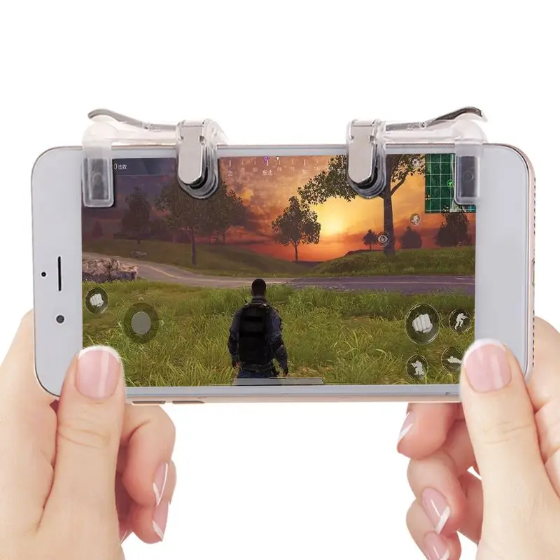 

Mobile Game Fire Button Aim Key Smart phone Mobile Gaming Trigger L1R1 Shooter Controller For PUBG Knives out Rules of Surviva