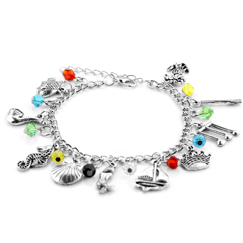 Новинка 19 Красавица и Чудовище браслет Викинг игрушка с моаной история 3 Ходячие мертвецы браслеты Пираты Карибские браслеты - Окраска металла: charming bracelet