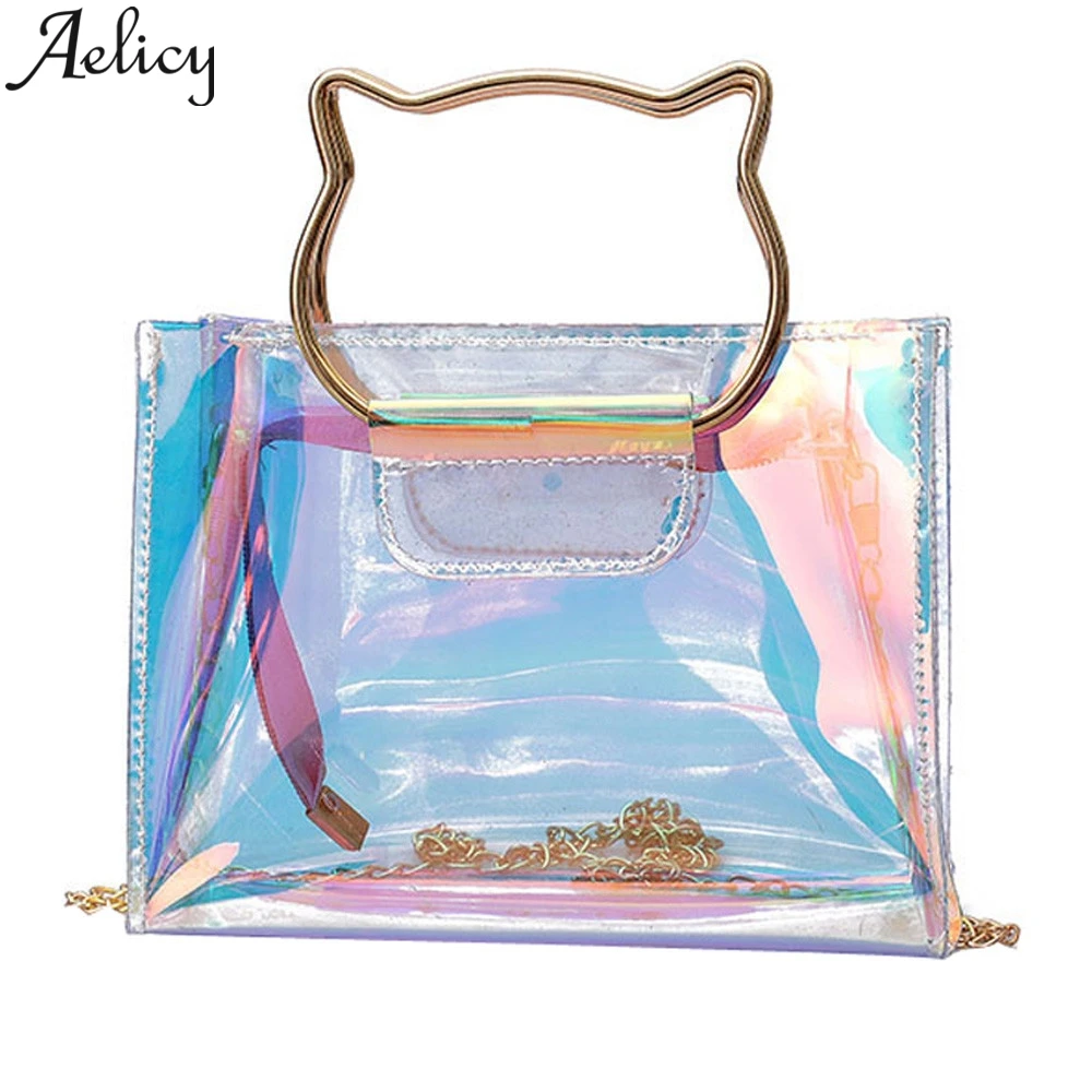 

Aelicy 2019 Fashion Women Laser Mini Chain Shoulder Bag Cat Handbag Lnclined Shoulder Flap Bag Phone Bag Travel Bag Organizer