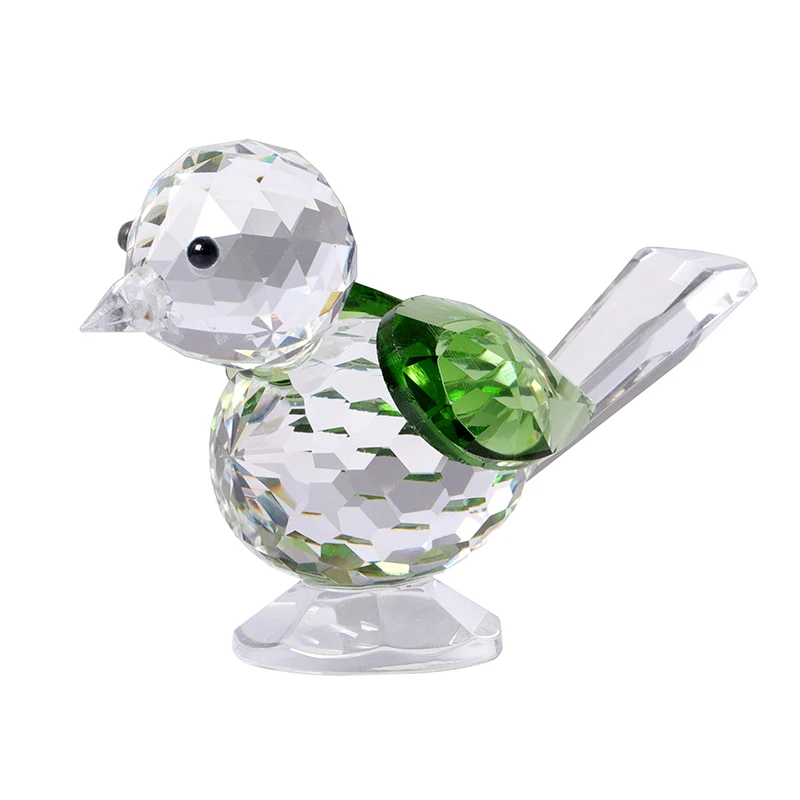 1 pcs K9 Crystal Birds Miniature Figurine Handmade Crystal Craft Glass