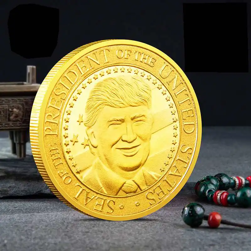 Президент Дональд Трамп золото/посеребренный Орел памятная монета
