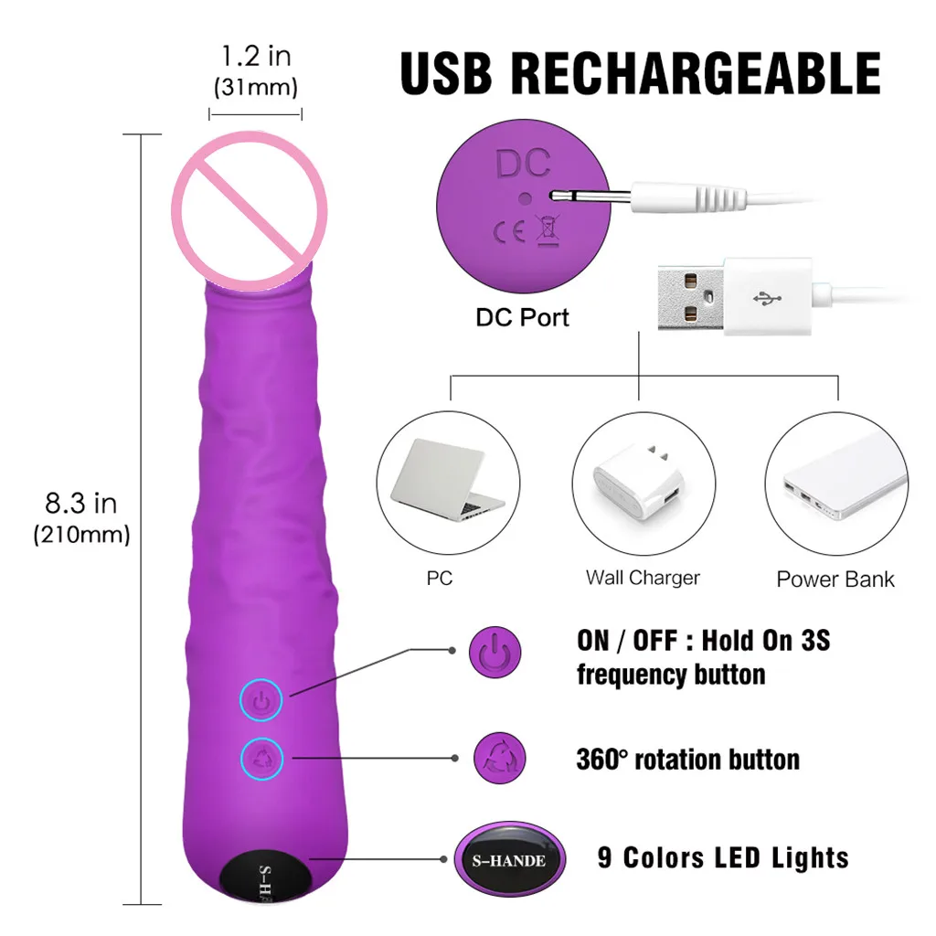 Вибратор секс игрушки для женщин медицинский силиконовый вибратор USB