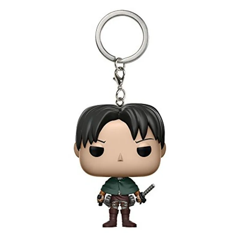 

Anime Attack on Titan Keychain PVC Figure Toy Bag Pendant for Children Christmas Gift with box