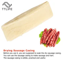 TTLIFE 50mm Edible Sausage Casings Packaging Pork Intestine For Sausage Tube Casing for Sausage Hot Dog Hamburger Sausage Tools tom s sausage lion
