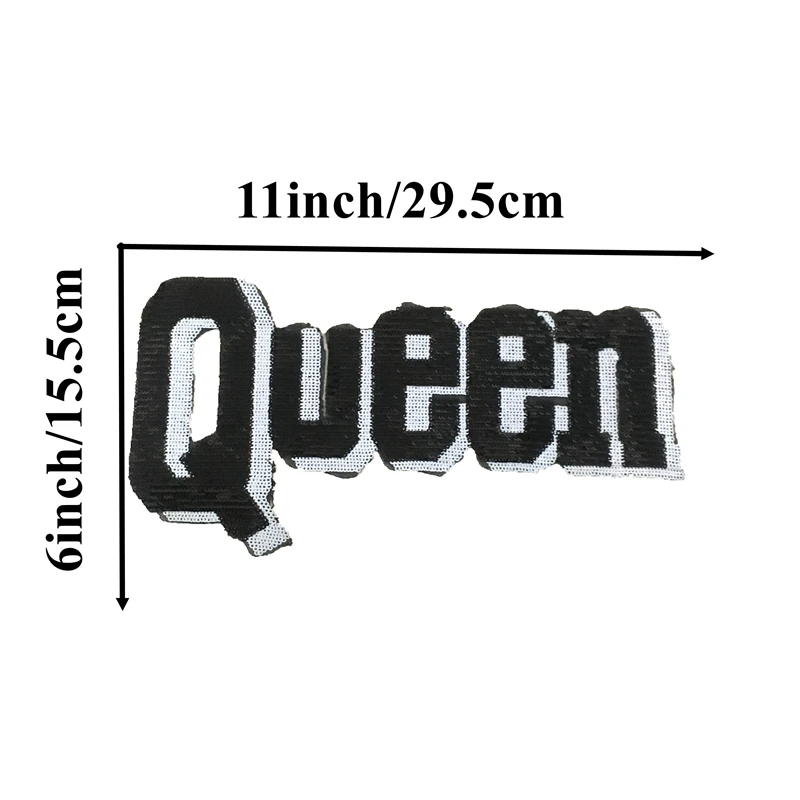 Красочные пришитые железные наклейки с блестками для одежды Q Queen и аппликацией