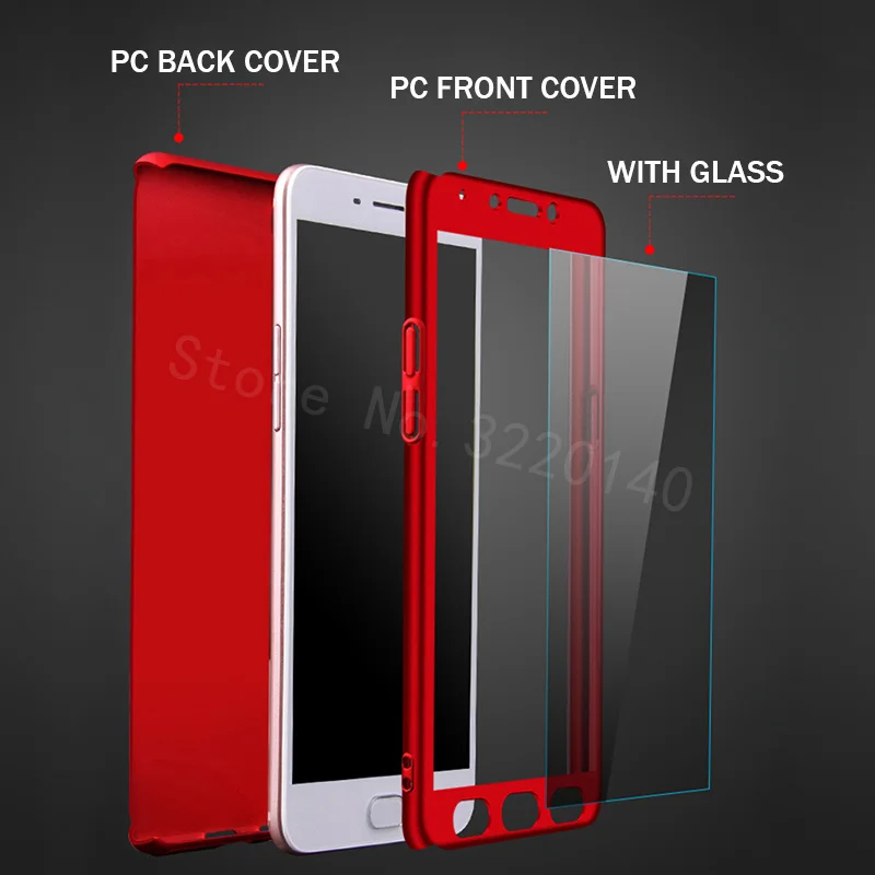 360 Full PC Protect Cover For Huawei P8 Lite 2017 Case For honor 8 lite Luxury Phone Case For Huawei P10 Lite P9 With Glass Film3