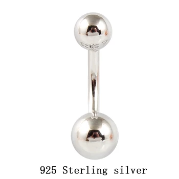 

925 sterling silver navel ring body jewelry S925 belly button ring body piercing jewelry Free shipping 1Pc Sale