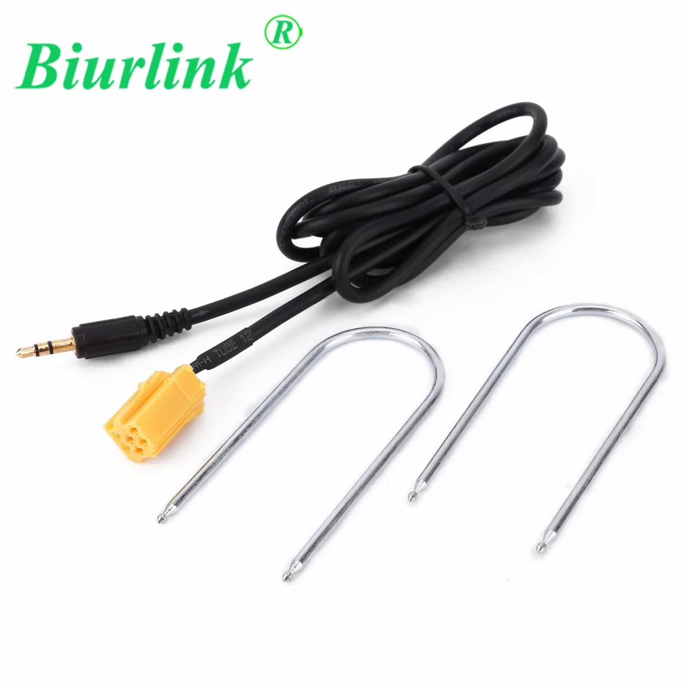 

Biurlink Car 3.5mm Gold Plated AUX Input Audio Cable Adapter with Removal Tool Keys for Fiat Grande Punto