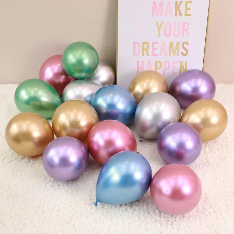 

10pcs/lot 12inch Metallic Latex Balloons Pearly Metal ballons baby shower Birthday Party Festival Wedding Decoration kids globos