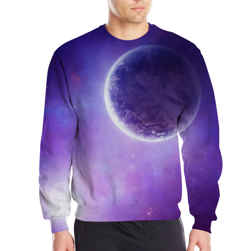 2019 Hot 3D print nebula Galaxy custom made men women Hoodies Streetwear sweatshirt teens spring round neck tops