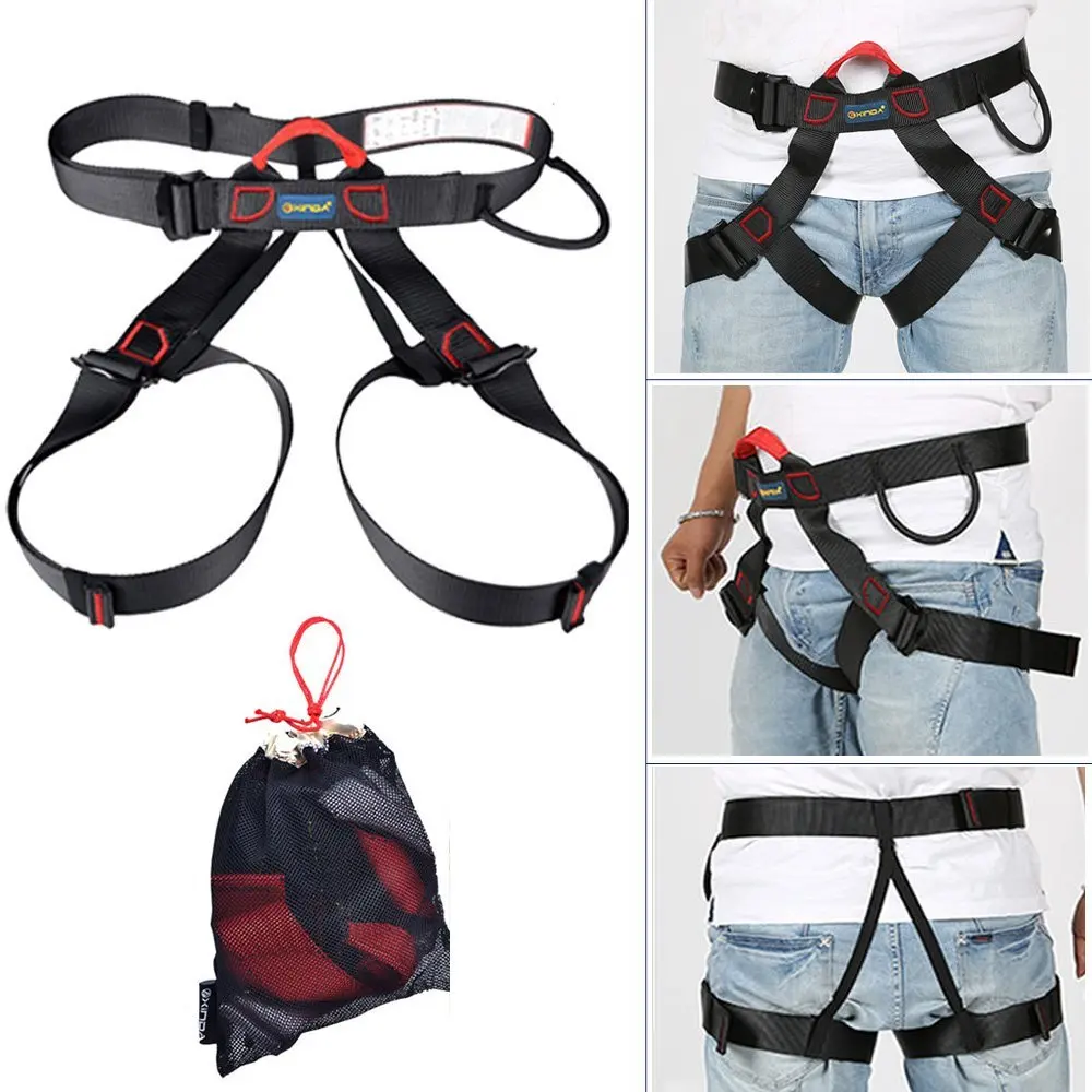 

Safety Half Body Harness Seat Belts Guide Protector Harness for Mountaineering Band Fire Rescue Caving Rock Climbing Rappelling