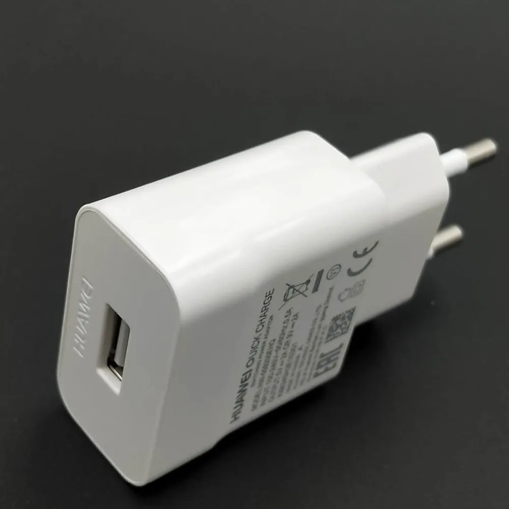 Оригинальное быстрое зарядное устройство Huawei 18 Вт ЕС USB адаптер для быстрой