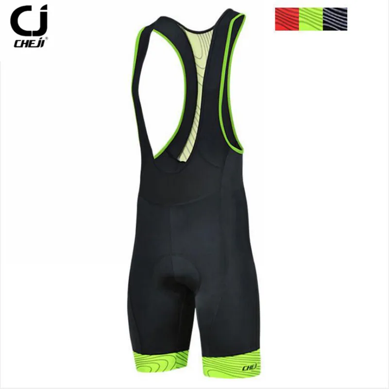 CHEJI Bicycle Bib Short CHEJI Men Outdoor Wear Bike Bicycle Cycling 3D Padded Riding Bib Shorts S-3XL 3Colors Cycling Bib Shorts