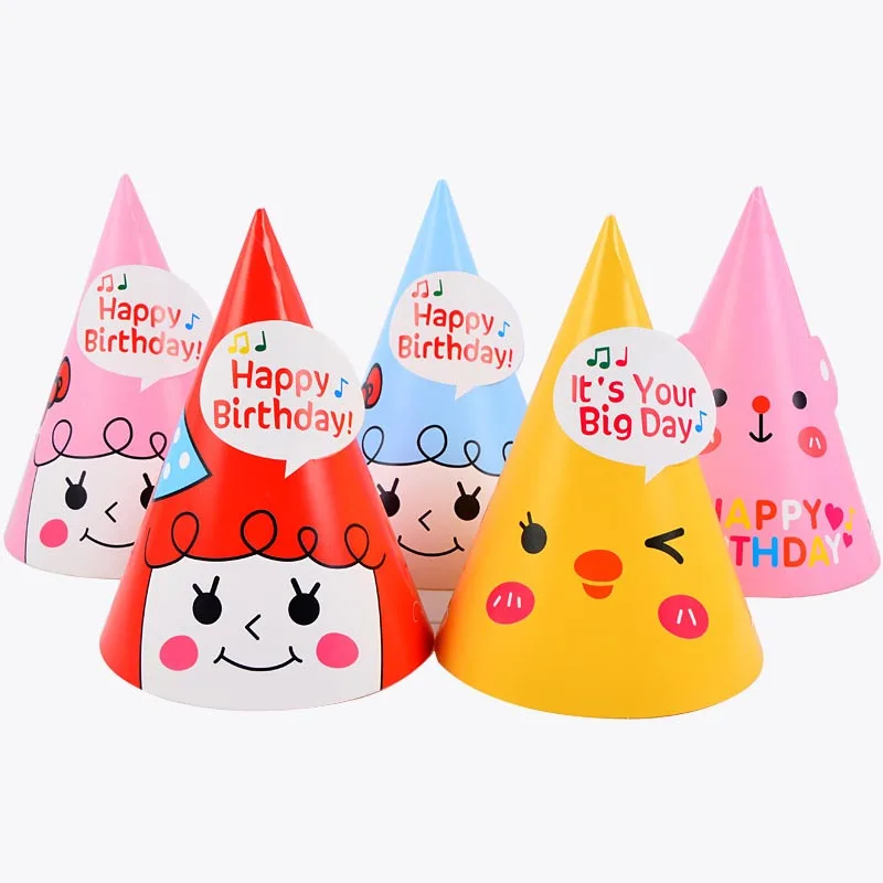 

DIY Crown Cap Happy Birthday Party Paper Hats Child Birthday Decoration Gifts Supplies