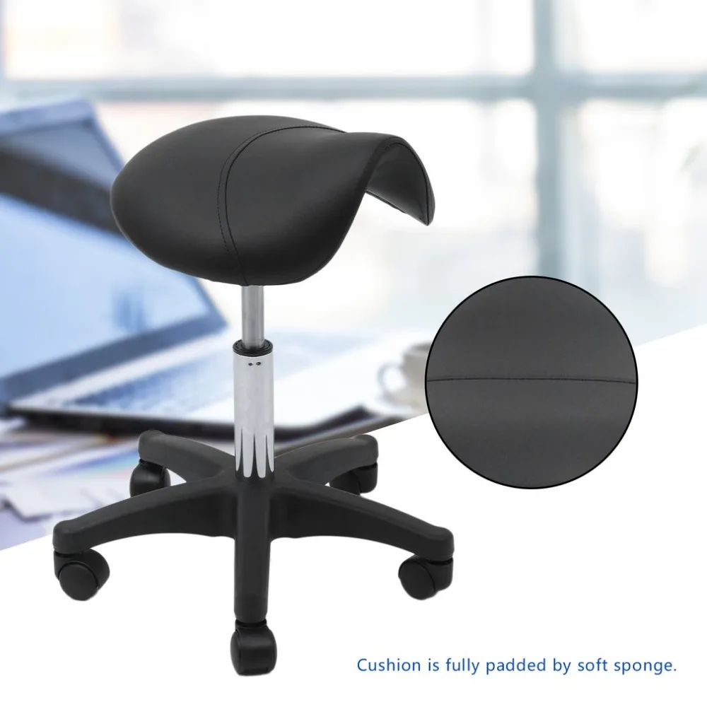 Rolling Massage Chair Comfortable Beauty Saddle Stool Adjustable Leather Gas Lift Stool Universal Swivel Manicure Chair Rolling Massage Chair Comfortable Beauty Saddle Stool Adjustable Leather Gas Lift Stool Universal Swivel Manicure Chair