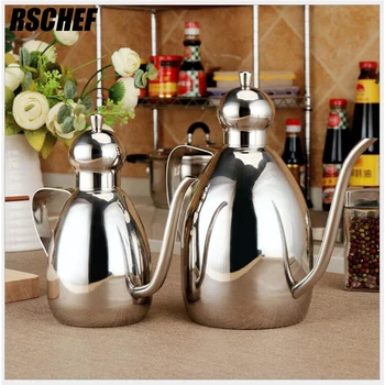 

0.5/1l 304 stainless steel leak-proof oiler spice jar soy sauce bottle kitchen supplies creative cruet vinegar bottle