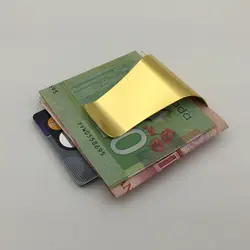 Двусторонняя металлическая Нержавеющая сталь зажим для денег наличных кредитные карты держатель компактный кошелек Для Мужчин's Интимные