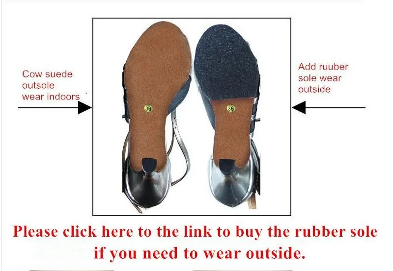 WUXIJIAO The Rubber Outsole For Latin dance shoes Ballroom dancing shoes Tango Jazz Dance Shoes Rubber Outsole 3