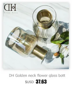 DH простой стеклянная ваза прозрачная ваза бутылки цветок украшение дома стеклянной вазе для цветочных композиций Свадебные украшения