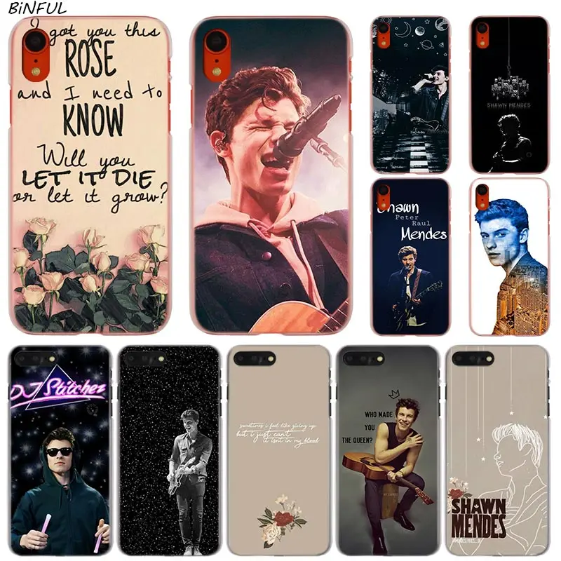 Binful singer Shawn Mendes Magcon Горячий прозрачный жесткий чехол для телефона iPhone X XS Max XR 8 7 6 6s
